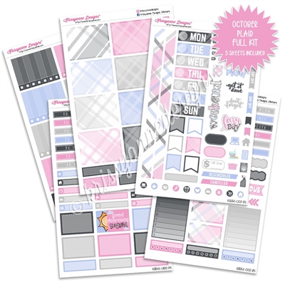 KAD Weekly Planner Kit - October Plaid