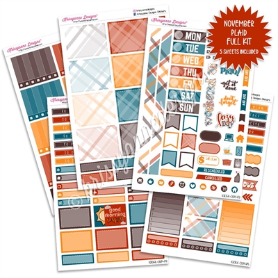 KAD Weekly Planner Kit - November Plaid