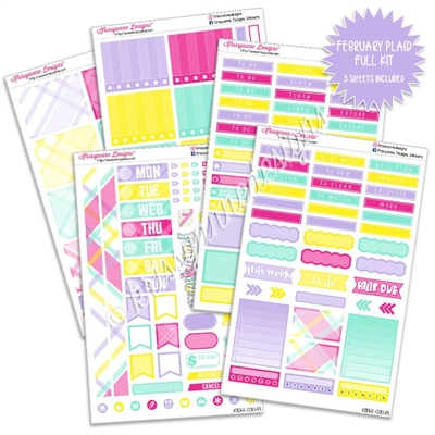 KAD Weekly Planner Kit - February Plaid