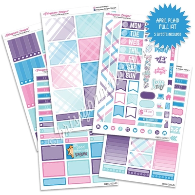 KAD Weekly Planner Kit - April Plaid