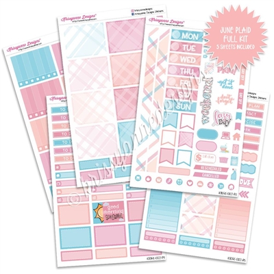 KAD Weekly Planner Kit - June Plaid