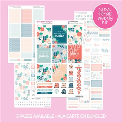 Weekly Planner Kit | 2022 August Floral