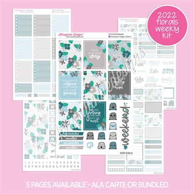 Weekly Planner Kit | 2022 December Floral