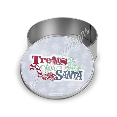 Treats For Santa Round Gift Tin