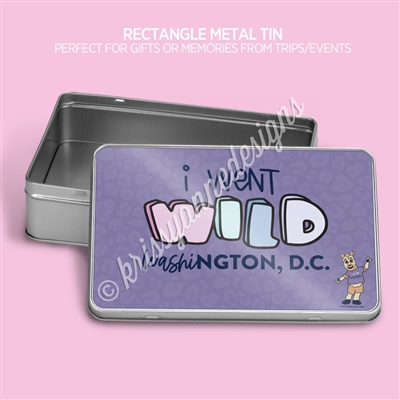 Rectangle Metal Tin | I Went Wild DC Purple
