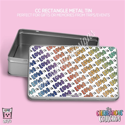 2024 CC Rectangle Metal Tin | Pride Pattern 1