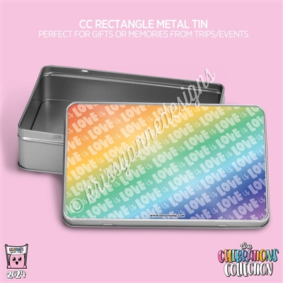 2024 CC Rectangle Metal Tin | Pride Pattern 2