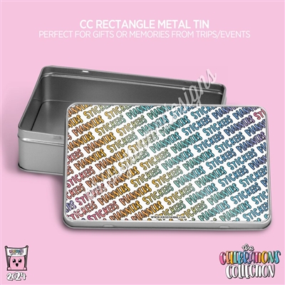 2024 CC Rectangle Metal Tin | Planner Day Pattern
