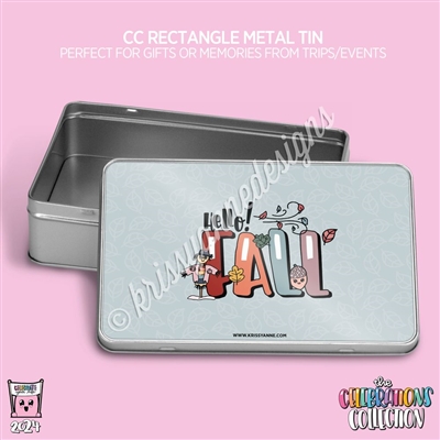 2024 CC Rectangle Metal Tin | Hello Fall