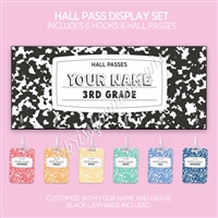 Hall Pass Display Set | Composition Book