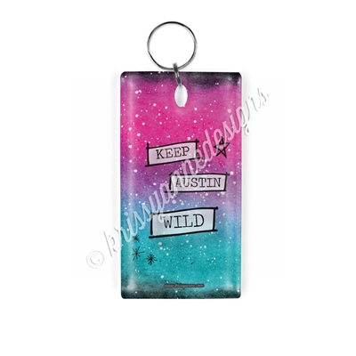 KAD Acrylic Keychain - Rectangle Keep Austin Wild