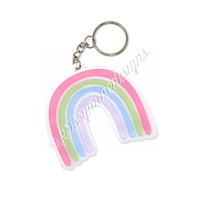 Large Acrylic Rainbow Keychain