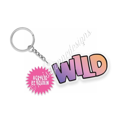 Small Acrylic Keychain - WILD - Planners & Palm Trees