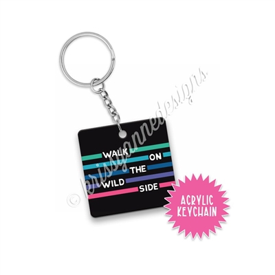 Small Acrylic Keychain - Wild Side Square