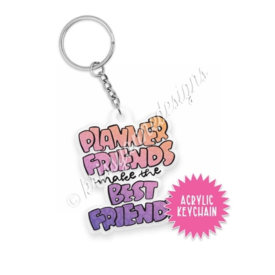 Small Acrylic Keychain - Planner Friends - Planners & Palm Trees