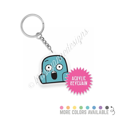 Small Acrylic Keychain - Shocked Steve
