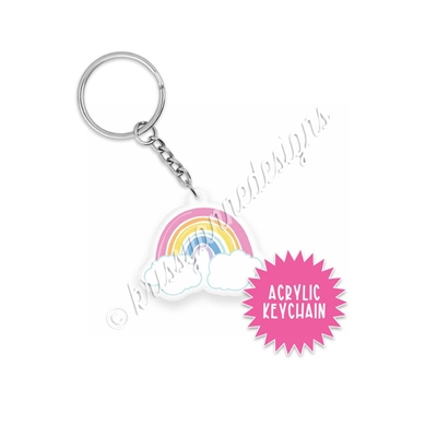 Small Acrylic Keychain - Rainbow