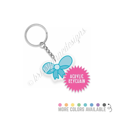 Small Acrylic Keychain - Doodle Bow