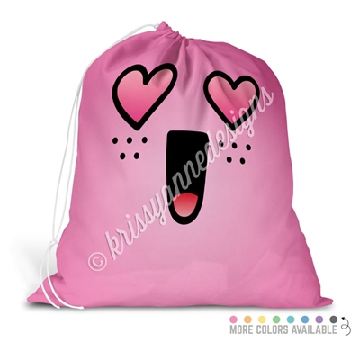 Extra Large Full Color Laundry Bag - Heart Eye Steve