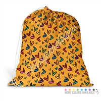 Extra Large Full Color Laundry Bag - Doodle Hearts