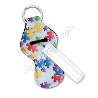 KAD Curvy Lip Balm Keychain - Puzzle Pieces