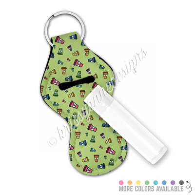 KAD Curvy Lip Balm Keychain - Coffee Doodles