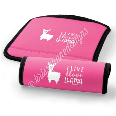 Luggage Handle Wrap - Llive Llove Llama