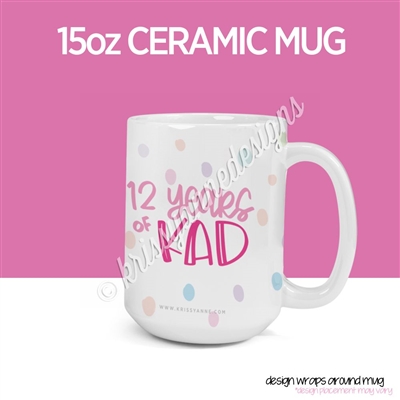 15oz Ceramic Mug - 12 Years of KAD (Limited)