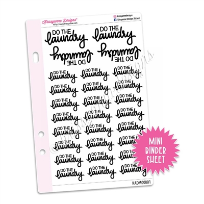 Mini Script Sheet - Do The Laundry