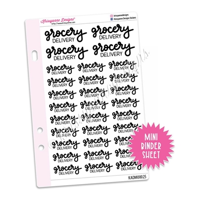 Mini Script Sheet - Grocery Delivery