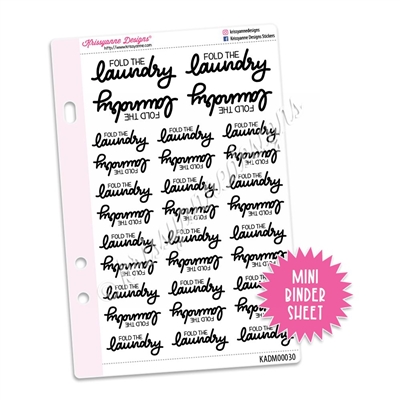 Mini Script Sheet - Fold the Laundry