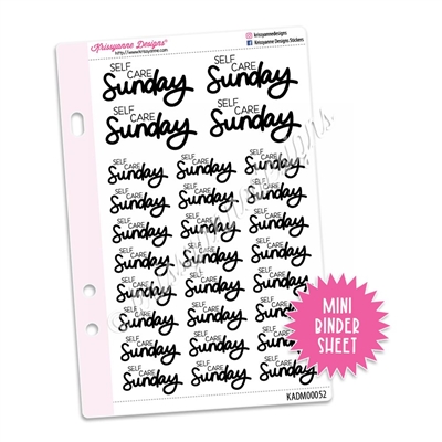 Mini Script Sheet - Self Care Sunday