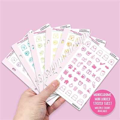 Monochrome Mini Doodle Icon Sampler - Pastel