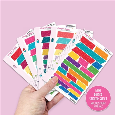 Mini Decoration Sheet - Jagged Strips (Doodle Heart)