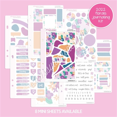 Mini Journaling Sticker Sheets - 2022 April Floral