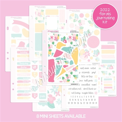 Mini Journaling Sticker Sheets - 2022 May Floral