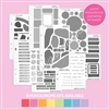 Mini Monochrome Journaling Sheets - Pastel Rainbow