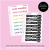 CUSTOM Mini Sticker Sheet | Large Serif