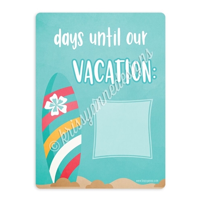 Beach Vacation Countdown Board - 9x12