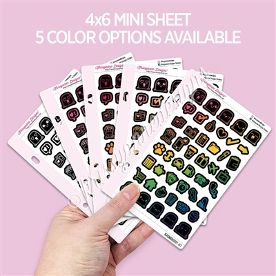 Mini Blackout Sticker Sheet | Doodle Icons