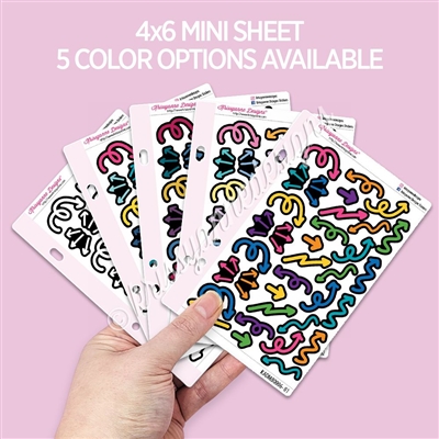 Mini Blackout Sticker Sheet | Doodle Arrows