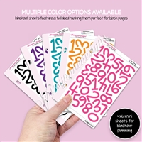 Mini Blackout Sticker Sheet | Monochrome Numbers