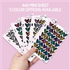 Mini Blackout Sticker Sheet | Doodle Hearts