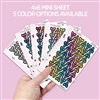 Mini Blackout Sticker Sheet | Doodle Bow Clips