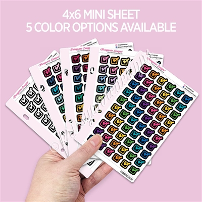 Mini Blackout Sticker Sheet | Doodle Check Marks