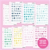 Monochrome Mini Doodle Icon Sampler Bundle - Colorful