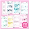 Monochrome Mini Doodle Icon Sampler Bundle - Colorful