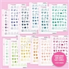 Monochrome Mini Doodle Icon Sampler Bundle - Gemtones