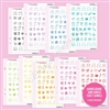 Monochrome Mini Doodle Icon Sampler Bundle - Pastel