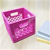 Sticky Note Milk Crate | Pink